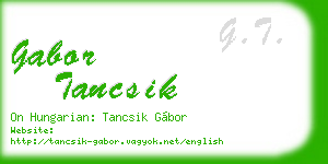 gabor tancsik business card